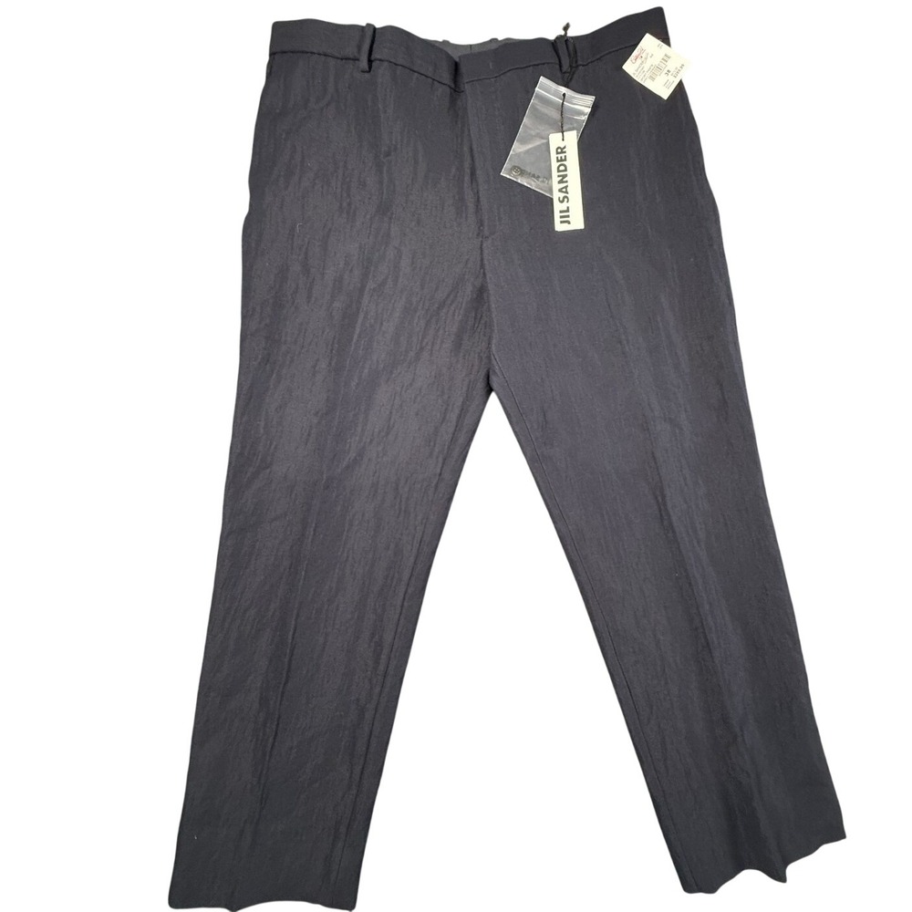 Jil Sander Sport Pants Mens 38 Blue NEW Rayon Wool Made in Italy JSUN310301